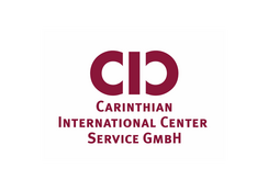 Logo CID Carinthian International Center Service GmbH in Burgundrot