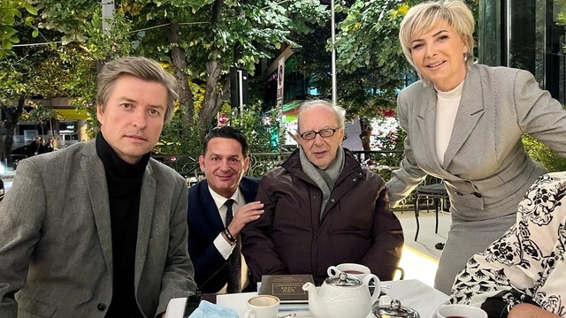 Gemeinsames Treffen mit Ismail Kadare in Tirana