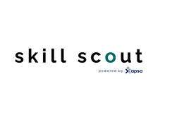 Logo skill scout powered by apsa mit Schriftzug