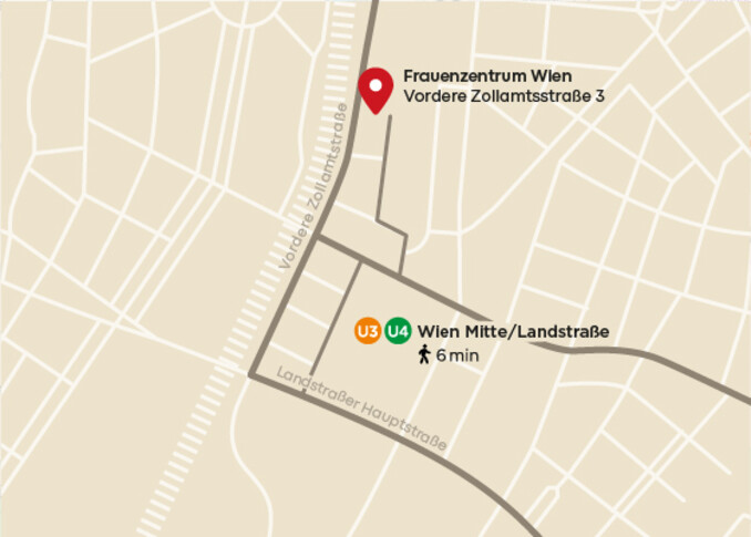 Karte mit Standort Vordere Zollamtsstraße 3, 1030 Wien