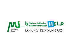 Logos österreichischer Gesundheitseinrichtungen: MedUni Graz und LKH-Uniklinikum