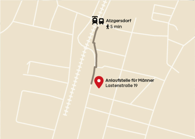 Karte Anlaufstelle für Männer Lastenstraße 19
