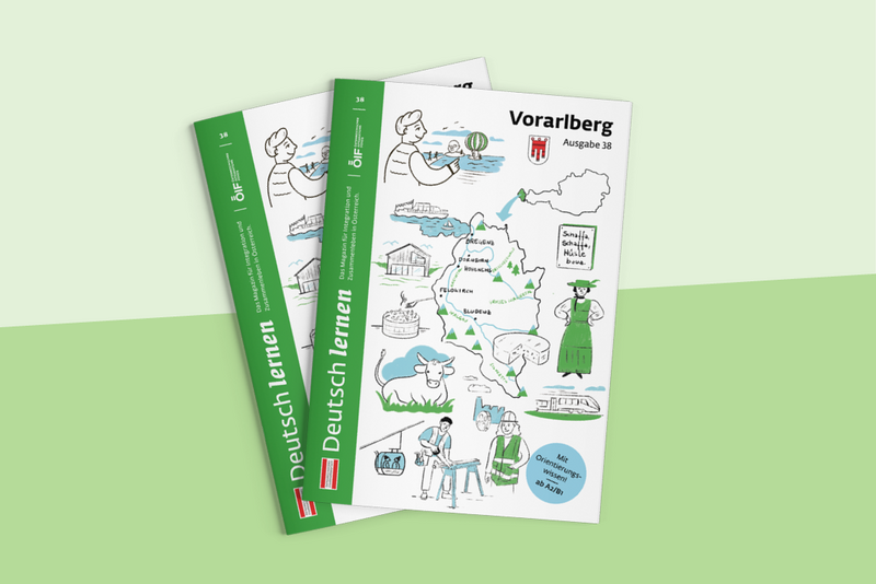 Titelblatt einer Deutschlernzeitschrift für Vorarlberg.