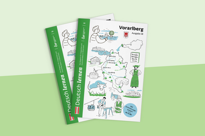 Titelblatt einer Deutschlernzeitschrift für Vorarlberg.