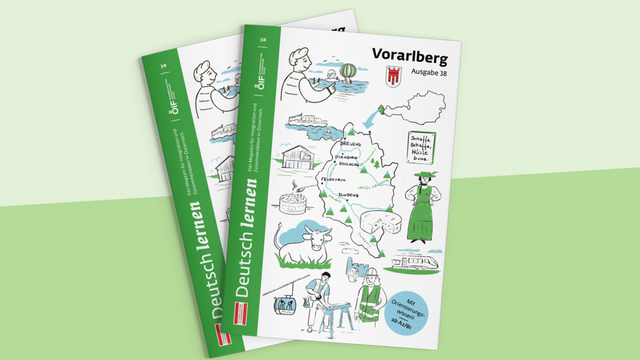 Titelblatt einer Deutschlernzeitschrift für Vorarlberg.