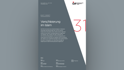 Fact-Sheet über Verschleierung im Islam mit statistischen Informationen und rechtlichen Hinweisen.