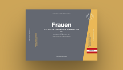 Buchcover über Frauen, Statistiken zu Migration und Integration 2017.