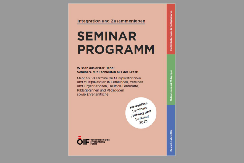 Programm für kostenlose Seminare zur Integration und Zusammenleben im Frühjahr und Sommer 2023.