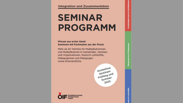 Programm für kostenlose Seminare zur Integration und Zusammenleben im Frühjahr und Sommer 2023.