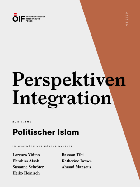 Titelseite einer Publikation über politischen Islam mit Interviews von verschiedenen Experten.
