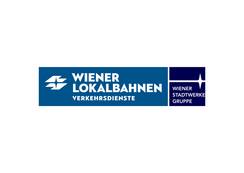 Logos Wiener Lokalbahnen und Wiener Stadtwerke Gruppe nebeneinander