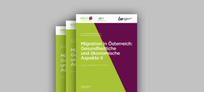 Drei Broschüren über Migration in Österreich: gesundheitliche und ökonomische Aspekte.