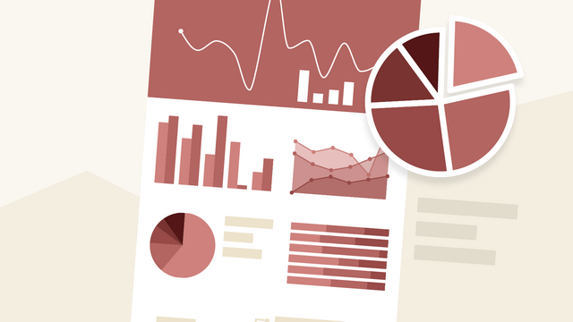 Diagramme und Grafiken in Rottönen dargestellt.