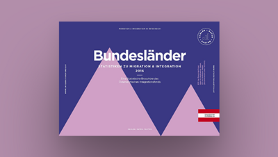 Cover einer Broschüre über Migration und Integration in Österreich, mit dem Titel "Bundesländer".
