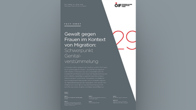 Informationsblatt über Gewalt gegen Frauen im Kontext von Migration, Schwerpunkt Genitalverstümmelung.
