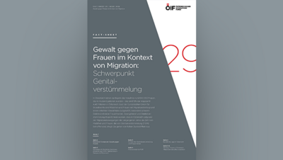 Informationsblatt über Gewalt gegen Frauen im Kontext von Migration, Schwerpunkt Genitalverstümmelung.