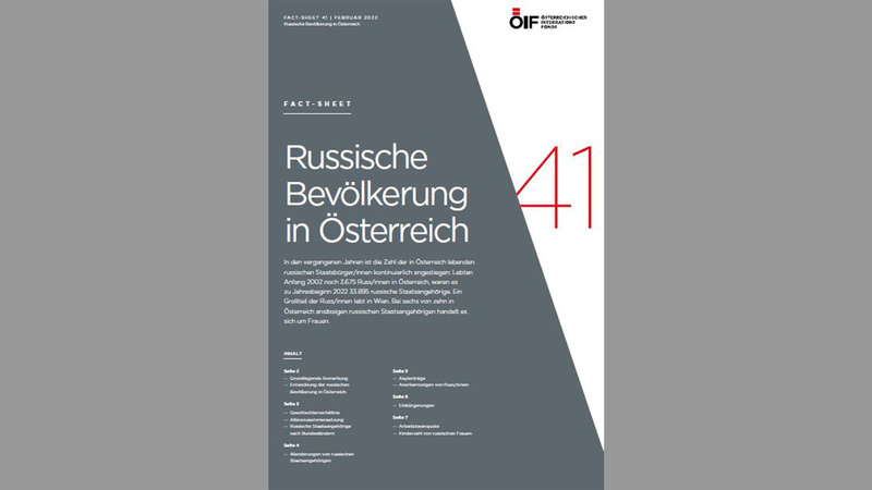Fact-Sheet über die russische Bevölkerung in Österreich, einschließlich Zahlen und Analyse.