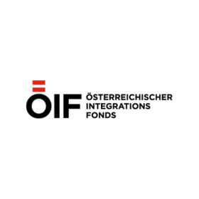 Logo des Österreichischen Integrationsfonds (ÖIF) mit den Buchstaben "ÖIF" und dem vollständigen Namen darunter.