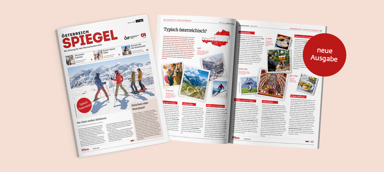 Aufgeschlagenes Magazin "Österreich Spiegel"